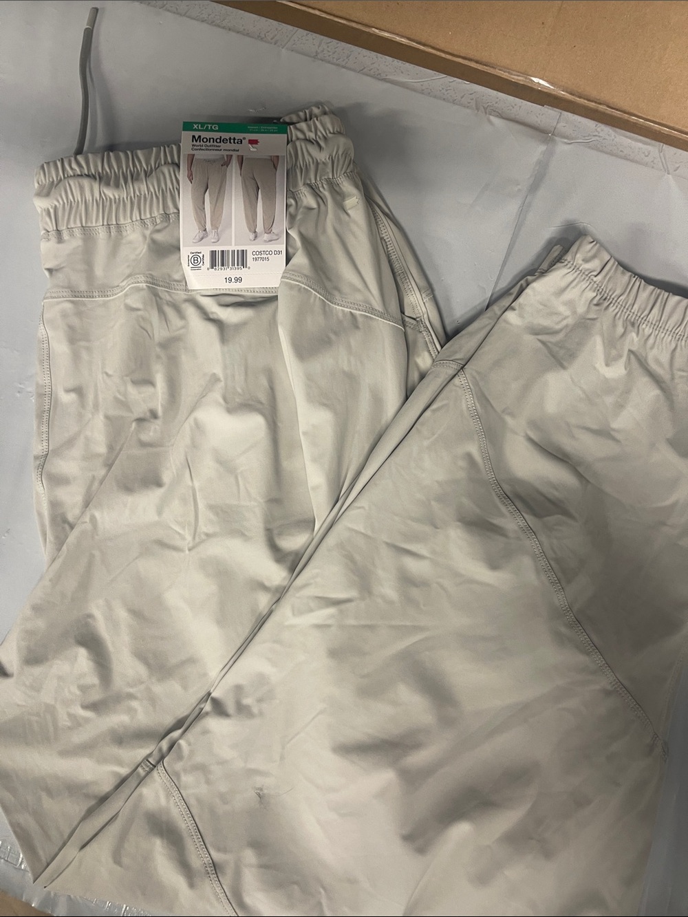 Mondetta Men's Light Cream Performance Joggers
